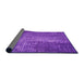 Thickness of Patterned Crimson Purple Rug, pat2298pur