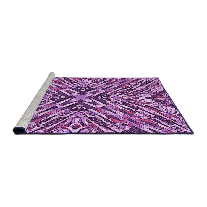 Sideview of Machine Washable Transitional Violet Purple Rug, wshpat230pur