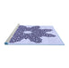 Sideview of Machine Washable Transitional Blue Rug, wshpat2301blu