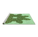 Sideview of Machine Washable Transitional Green Rug, wshpat2301grn