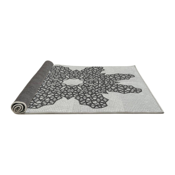 Thickness of Patterned Gainsboro Gray Rug, pat2301gry