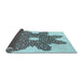 Thickness of Patterned Blue Rug, pat2301lblu