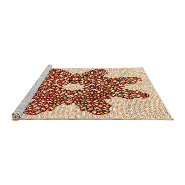 Sideview of Machine Washable Transitional Red Rug, wshpat2301org
