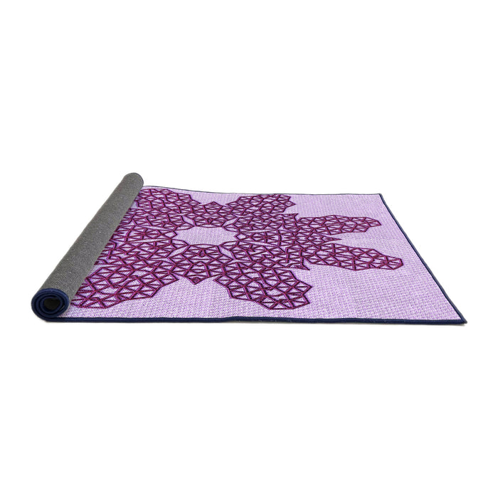 Thickness of Patterned Orchid Purple Rug, pat2301pur