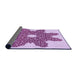 Thickness of Patterned Orchid Purple Rug, pat2301pur