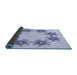 Thickness of Patterned Lavender Blue Rug, pat2302blu