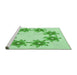 Sideview of Machine Washable Transitional Light Green Rug, wshpat2302grn