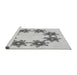 Sideview of Machine Washable Transitional Platinum Gray Rug, wshpat2302gry