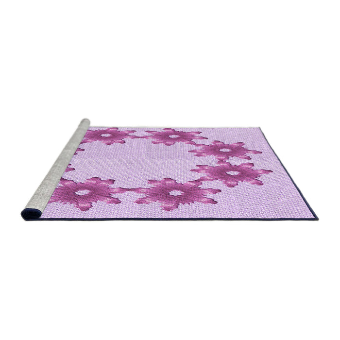 Sideview of Machine Washable Transitional Crimson Purple Rug, wshpat2302pur