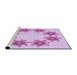 Sideview of Machine Washable Transitional Crimson Purple Rug, wshpat2302pur