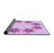 Thickness of Patterned Crimson Purple Rug, pat2302pur