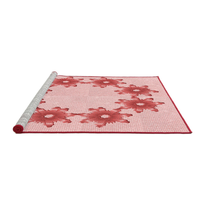 Sideview of Machine Washable Transitional Light Rose Pink Rug, wshpat2302rd
