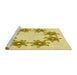 Sideview of Machine Washable Transitional Orange Gold Rug, wshpat2302yw