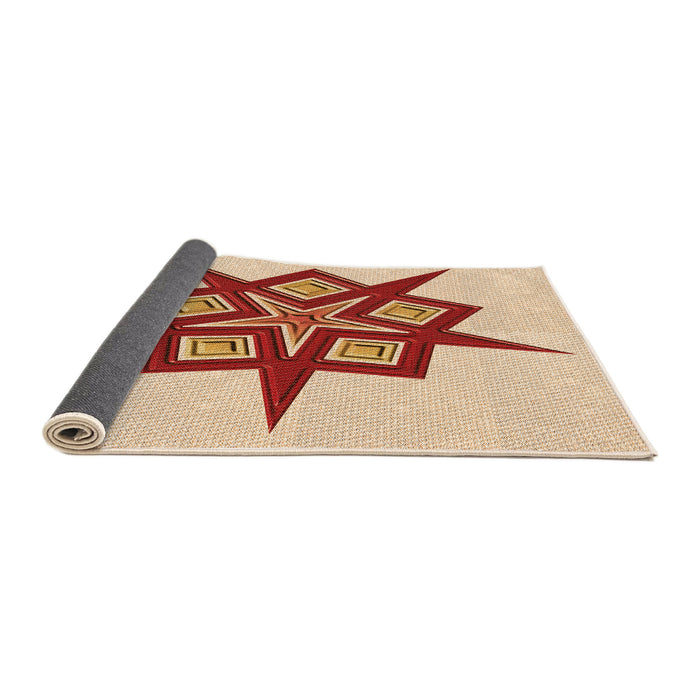 Thickness of Patterned Orange Rug, pat2303org