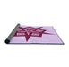 Thickness of Patterned Magenta Pink Rug, pat2303pur