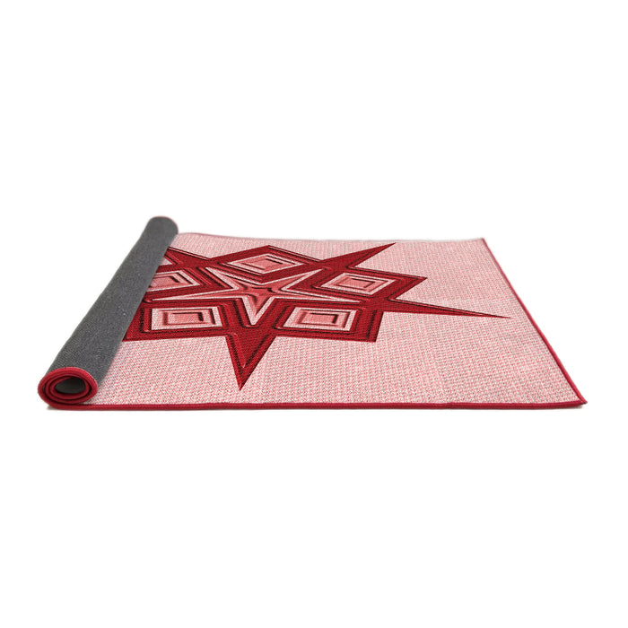 Thickness of Patterned Red Rug, pat2303rd