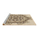 Sideview of Machine Washable Transitional Khaki Gold Rug, wshpat2304brn