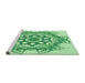 Sideview of Machine Washable Transitional Jade Green Rug, wshpat2304grn