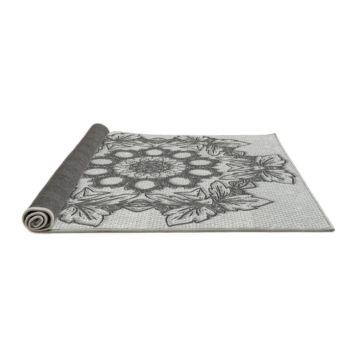 Thickness of Patterned Platinum Gray Rug, pat2304gry