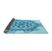 Thickness of Patterned Blue Rug, pat2304lblu