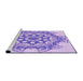 Sideview of Machine Washable Transitional Blossom Pink Rug, wshpat2304pur