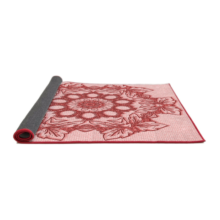 Thickness of Patterned Pink Rug, pat2304rd