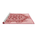 Sideview of Machine Washable Transitional Pink Rug, wshpat2304rd