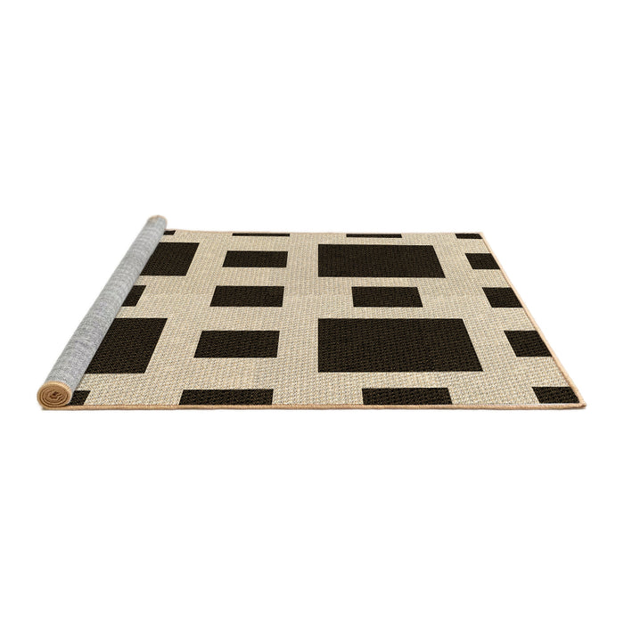 Sideview of Machine Washable Transitional Chocolate Brown Rug, wshpat2305brn