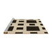 Sideview of Machine Washable Transitional Chocolate Brown Rug, wshpat2305brn