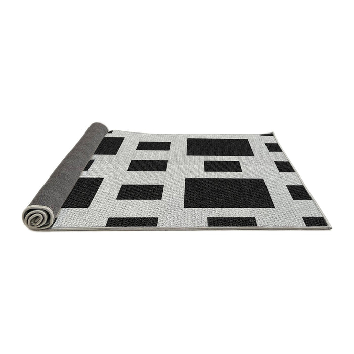 Thickness of Patterned Black Rug, pat2305gry