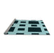 Sideview of Machine Washable Transitional Blue Rug, wshpat2305lblu