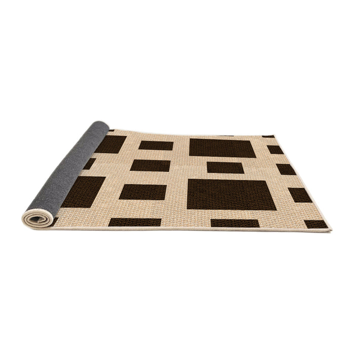 Thickness of Patterned Deep Peach Orange Rug, pat2305org