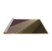 Sideview of Machine Washable Transitional Dark Almond Brown Rug, wshpat2306brn