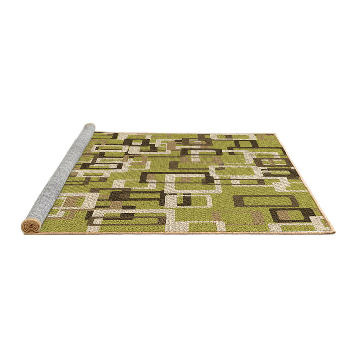 Sideview of Machine Washable Transitional Chrome Gold Yellow Rug, wshpat2307brn