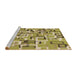 Sideview of Machine Washable Transitional Chrome Gold Yellow Rug, wshpat2307brn