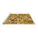 Sideview of Machine Washable Transitional Yellow Orange Rug, wshpat2307org