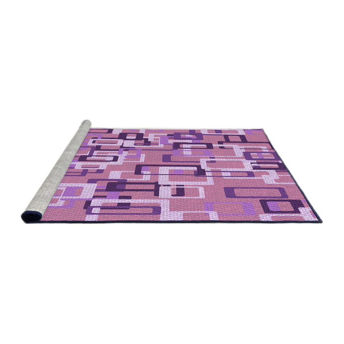 Sideview of Machine Washable Transitional Orchid Purple Rug, wshpat2307pur