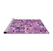 Sideview of Machine Washable Transitional Orchid Purple Rug, wshpat2307pur