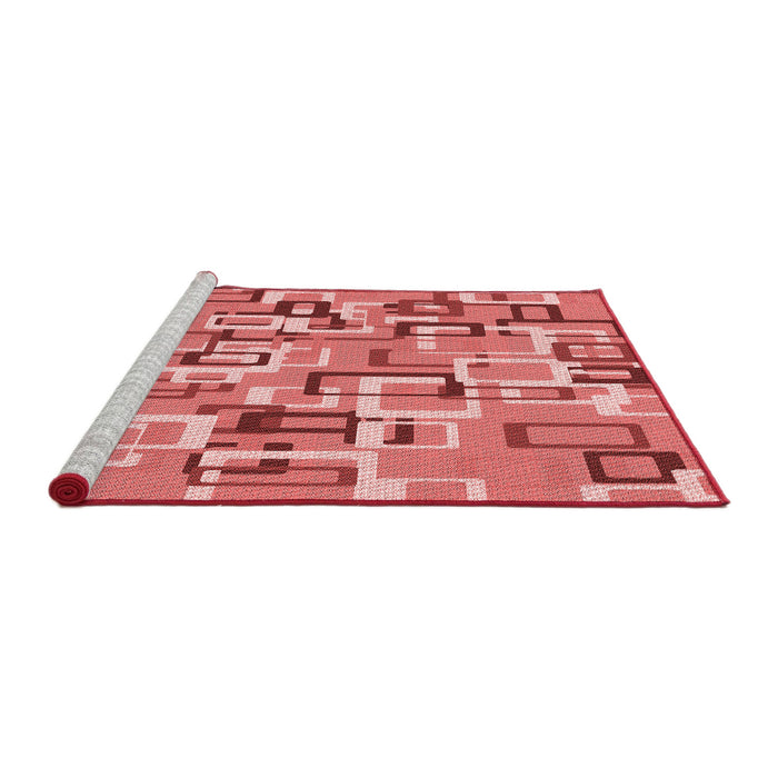 Sideview of Machine Washable Transitional Light Coral Pink Rug, wshpat2307rd