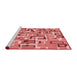 Sideview of Machine Washable Transitional Light Coral Pink Rug, wshpat2307rd