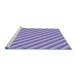 Sideview of Machine Washable Transitional Purple Mimosa Purple Rug, wshpat2308blu