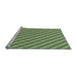 Sideview of Machine Washable Transitional Fern Green Rug, wshpat2308lblu