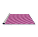 Sideview of Machine Washable Transitional Deep Pink Rug, wshpat2308pur