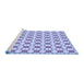 Sideview of Machine Washable Transitional Periwinkle Purple Rug, wshpat2309blu