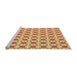 Sideview of Machine Washable Transitional Orange Rug, wshpat2309org