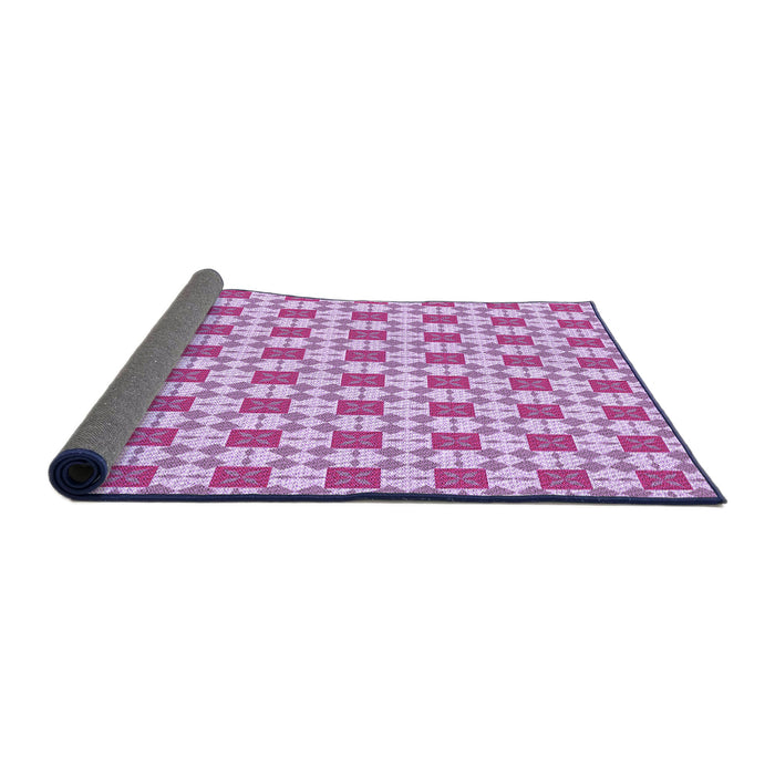 Thickness of Patterned Blossom Pink Rug, pat2309pur