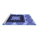 Sideview of Machine Washable Transitional Sky Blue Rug, wshpat231blu