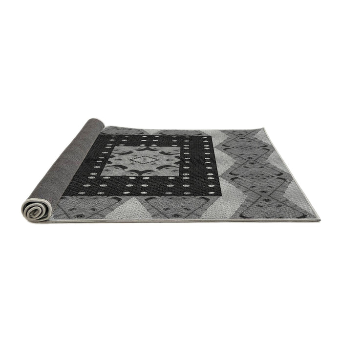 Thickness of Patterned Dark Gray Rug, pat231gry