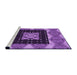 Sideview of Machine Washable Transitional Purple Rug, wshpat231pur