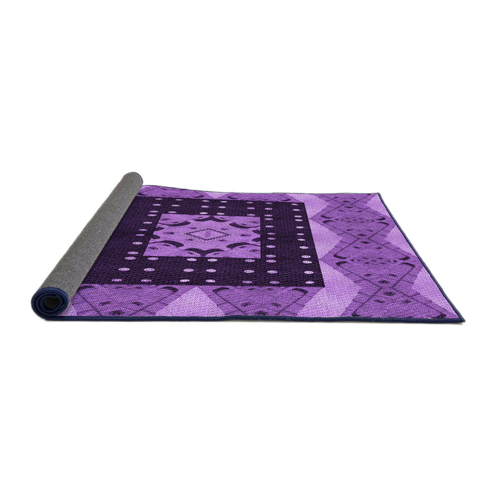 Thickness of Patterned Purple Rug, pat231pur